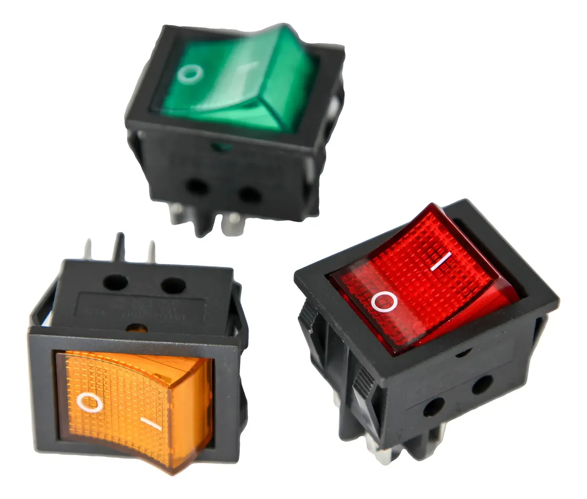 Llave Tecla 4C 4 Patas Con Luz ON/OFF 15A 250V HTEC X10