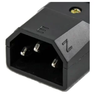 CONECTOR FICHA MACHO C14 INTERLOCK PARA CABLE – PC / UPS X 10 UNIDADES
