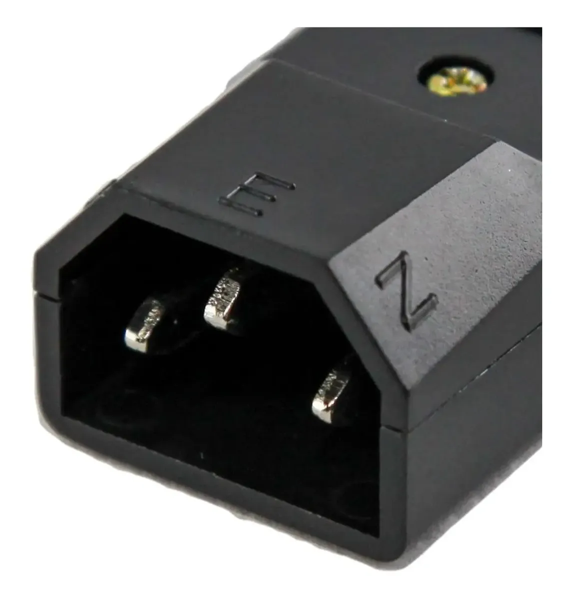 CONECTOR FICHA MACHO C14 INTERLOCK PARA CABLE – PC / UPS X 10 UNIDADES